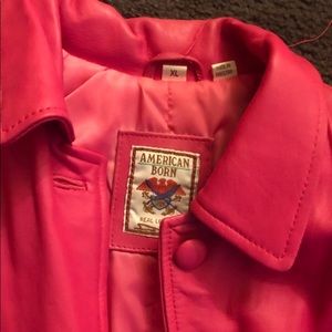 Women’s Pink leather blazer🌺🌺🌺🌺